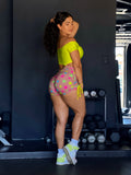 Neon star romper