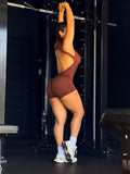 Brown liso romper