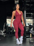 Wine jumpsuit