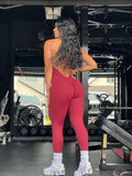 Wine jumpsuit