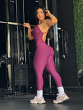 Purple wallpaper jumpsuit