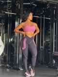 Pink and black wallpaper set