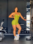 Green wallpaper romper