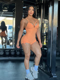 Orange wallpaper romper