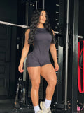 Black liso romper