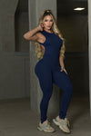 Navy liso jumpsuit