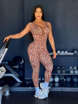 Brown Leopard jumpsuit