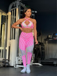 Living pink mesh set