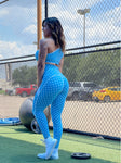 Turquoise polka dots set