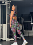 Neon zebra jumpsuit