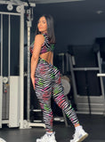 Neon zebra jumpsuit