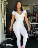 White wallpaper jumpsuit