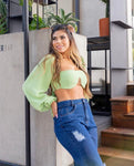 Cathy light green top